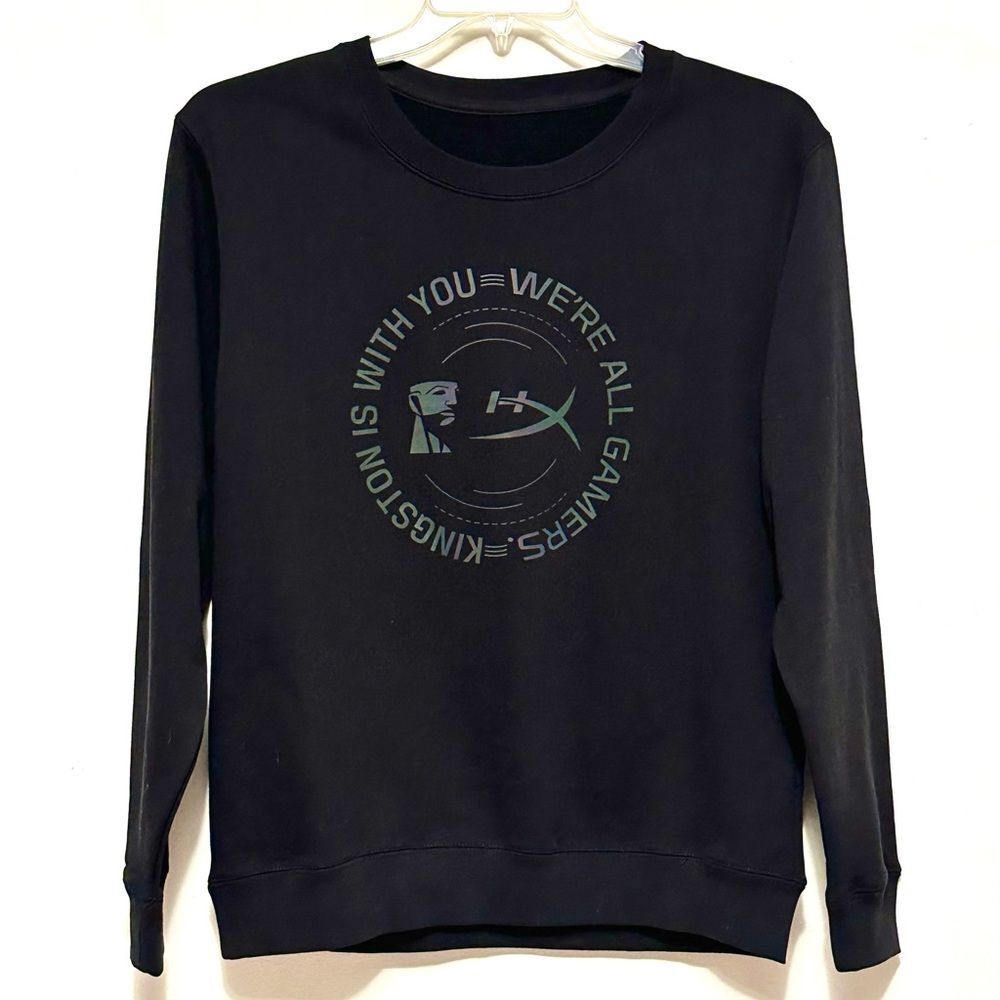 RARE Black Kingston Hyperx Hyper X Sweatshirt Gamers Video Games L